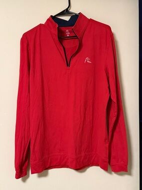 Rhoback Men's Red Quarter-Zip Sweater